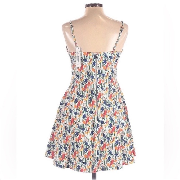 ALICE + OLIVIA Nella Bird Party Summer Dress Size 12 - Picture 2 of 15